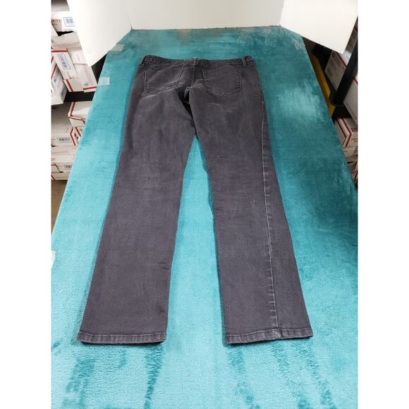 Mossimo Jeans Size 6 Womens Black Stretch Pants Dark Wash Mid Rise Straight - Picture 9 of 11